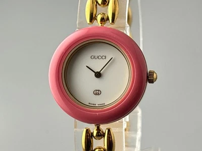 [Excellent] Gucci Change Bezel 1200 Gold Pink Watch Auth Vintage - Image 1 of 4