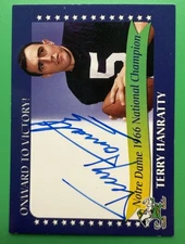 2003 TK Legacy Terry Hanratty Notre Dame Auto Signed 1966 National Champs