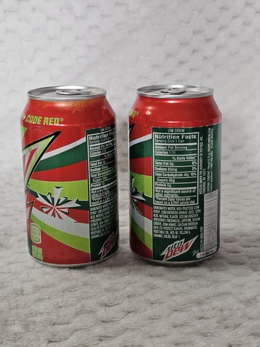 Mountain Dew + Code Red * HOLIDAY BREW * 2 latas completas de 12 oz caducadas 2018 Limited - Imagen 2 de 5
