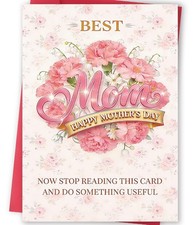 Funny Mother's Day Card for Mom, Humorous Mothers Day Cards Gifts from Son Daugh