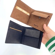 2025 Fashion Rfid Men Wallets Mens Wallet with Coin Bag Zipper Small Mini Wallet