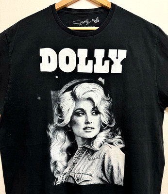 Dolly Parton T-Shirt Mens XL Black Retro Portrait Country Music Mad Engine