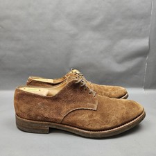 Brooks Brothers Peal & Co Shoes Mens Size 12 D Brown Suede Derby England Dainite