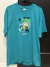 Port & Company Teal Be Hoppy 5K 10K T-Shirt Large Waconia Brewing Run Tee