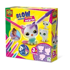 SES Creative 14334 Blow Airbrush pens-Kittens Surprise 3X, Yellow