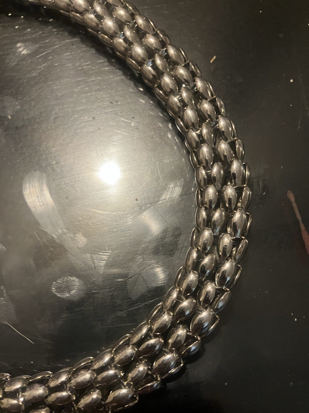 Sterling Silver Popcorn Chain Statement Necklace … - image 4