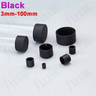 End Cap Silicone Rubber Blanking Stopper Cover Bung Pipe Tube Pole Rod 3-100mm