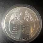 2016 BU 1 OZ 0.999 FINE SILVER "YEAR OF THE MONKEY" ROUND BY GOLDEN STATE MINT