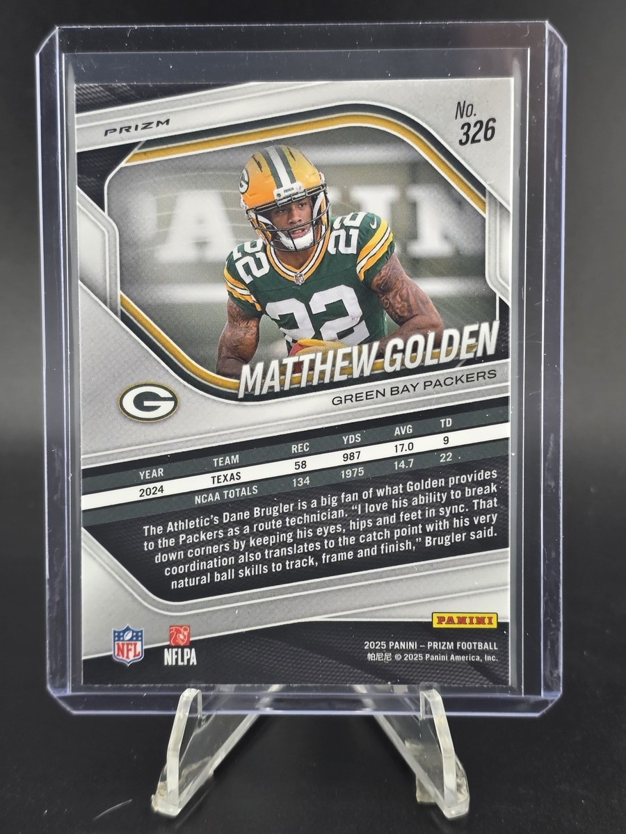 2025 Panini Prizm - Rookies Matthew Golden #326 Lazer Prizm (RC