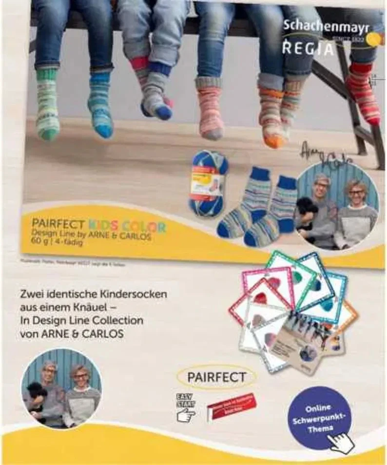 Juego de 8 madejas Regia hilo calcetín para niños 4 capas *60* gramos75% wl 25% ny Foto 3 de 3