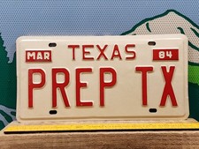 1984 Texas Vanity License Plate PREP TX Tax Preparer CPA Accountant IRS Unused