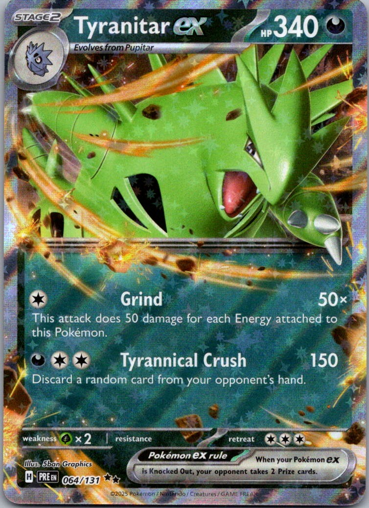 Tyranitar ex Double Rare SV: Prismatic Evolutions 064/131 NM
