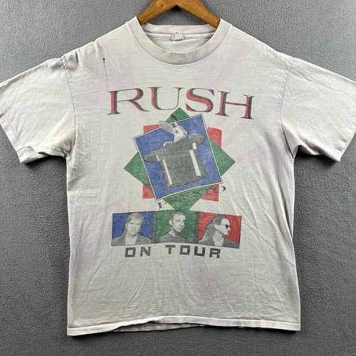 Rush Shirt Mens XL 90s Presto Tour Single Stitch Dis 1990s vintage concert t-shirt, vintage, size XL, single stitch, B+ condition