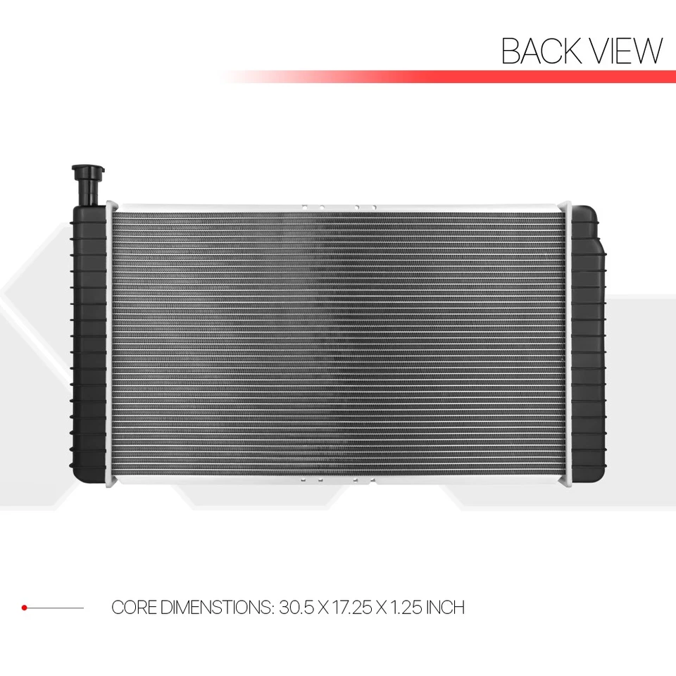 [DPI 2042] Radiador de núcleo de aluminio estilo OE para 96-02 Chevy Express/GMC Savana Foto 3 de 4