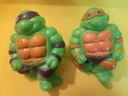 2 Vintage TMNT Ninja Turtles Plastic Night Light TESTED-Working Mirage Studios