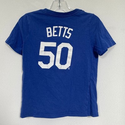 Mookie Betts #50 Los Angeles Dodgers MLB Nike Blue Jersey T-Shirt