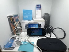 Sony PlayStation PSP Value Pack Console PSP-1001 K NiceBox TESTED 2 Games Bundle