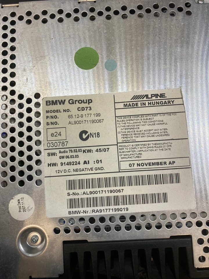 2008 BMW 3 Series 318i SE Stereo 65129177199 - Image 3 of 3