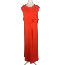 NWT The Occassion Old Navy XXLP Coral Orange Sleeveless Knot Midi/Maxi Dress