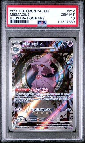 2023 POKEMON PAL EN-PALDEA EVOLVED ILLUSTRATION RARE #212 MISMAGIUS PSA 10