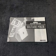 Sega Game Gear Solitaire Poker EUR Good Condition