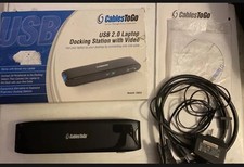 Cables To Go 28652 USB 2.0 Laptop Docking Station VGA Open Box C2G