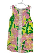 Lilly Pulitzer Size Medium 7/8 Girls Dress Fan Dance Flamingo Preppy Target NEW