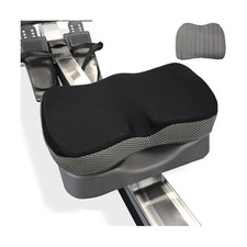 Rowing Machine Seat Cushion Memory Foam Pad - Non-Slip Base Washable Cover