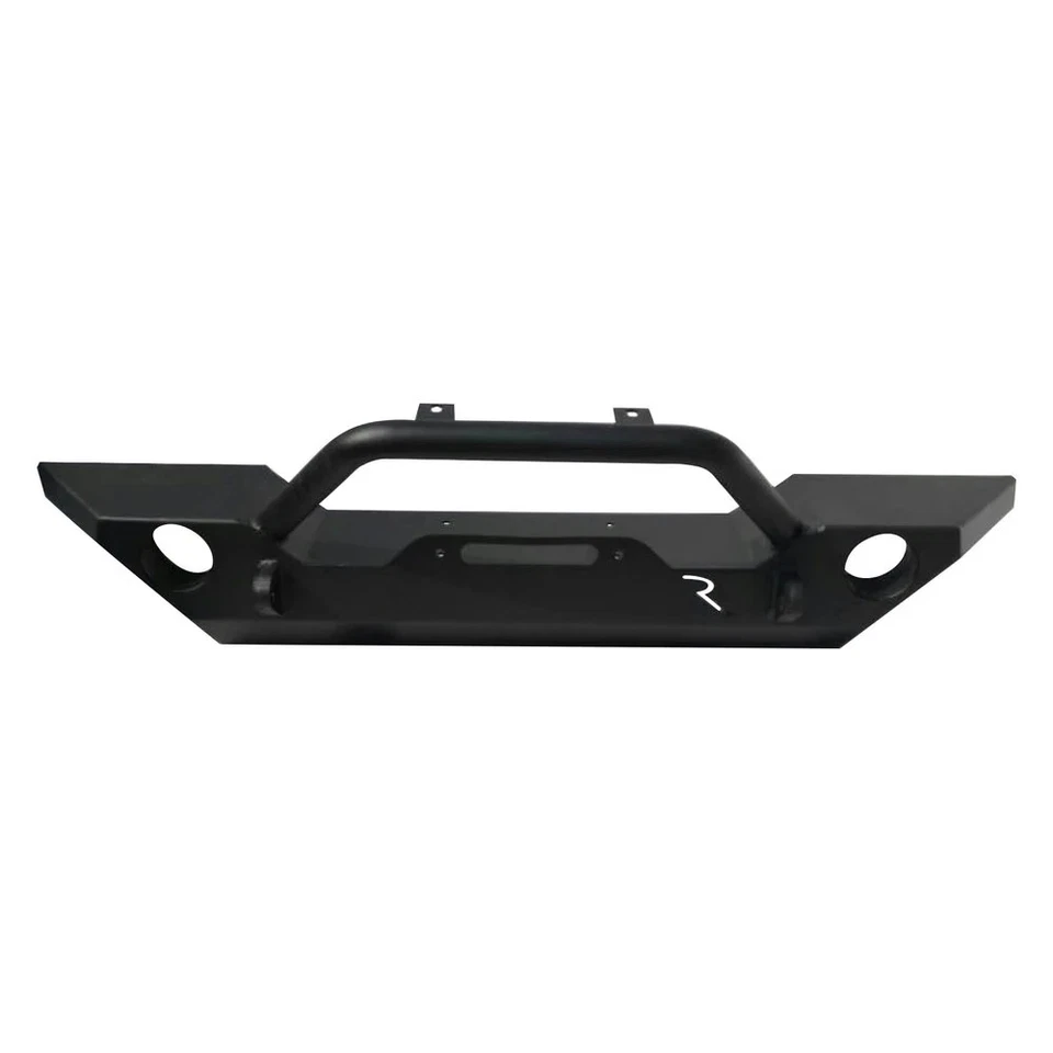 For Jeep Wrangler 07-24 Rampage Rock Rage Full Width Black Front Winch HD Bumper Foto 2 de 2