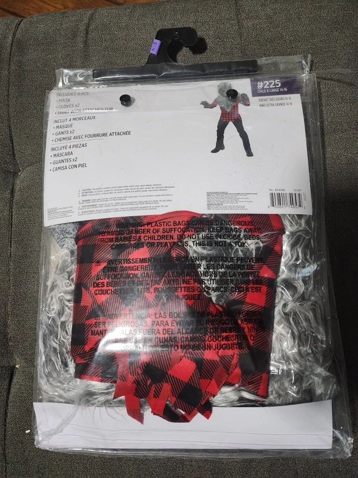 Fantasia de Halloween Hungry Howler cosplay meninos criança GG grande 14-16 GG nova - Imagem 2 de 2