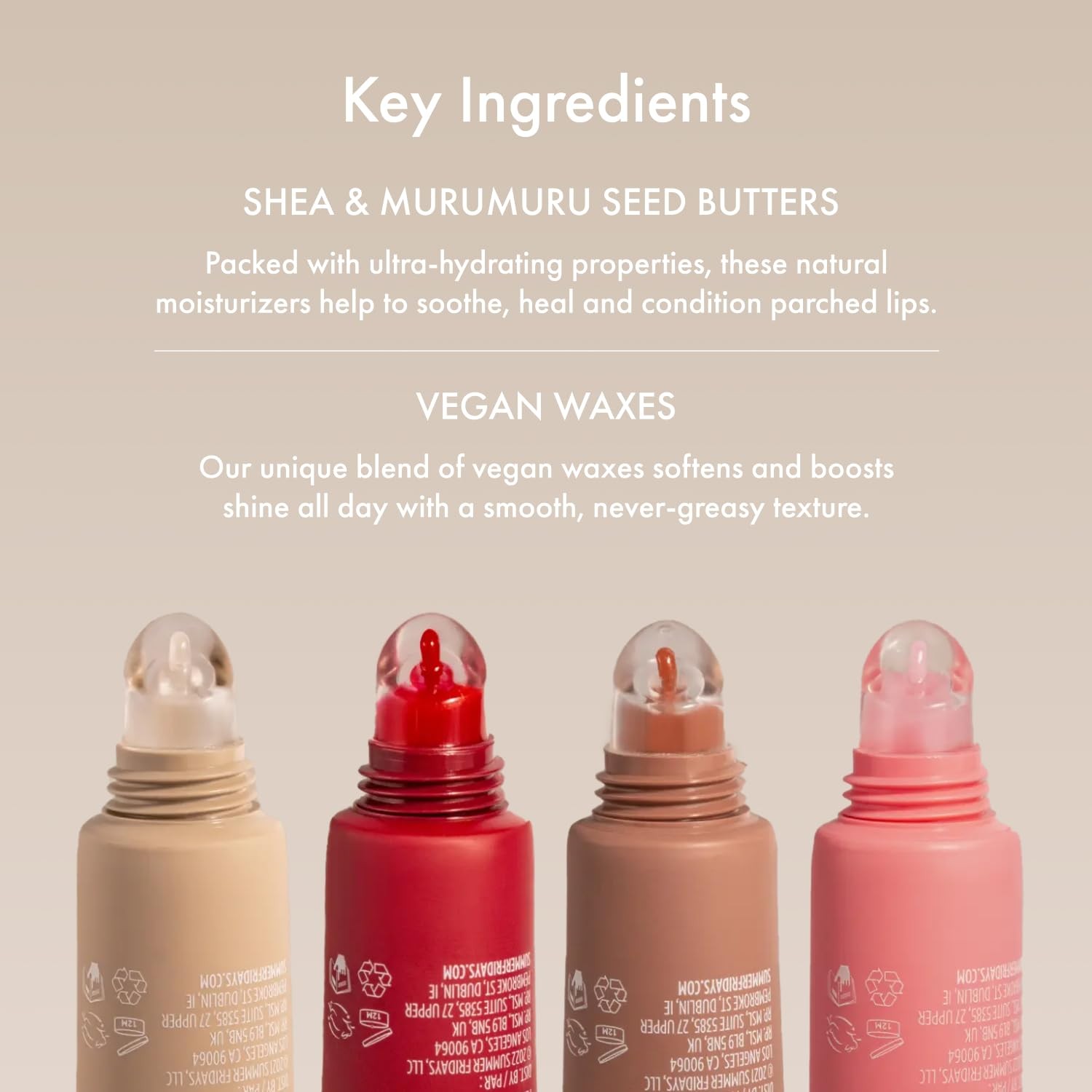 Summer Fridays Tinted Lip Butter Balm - Conditioning Vegan Pink Guava 