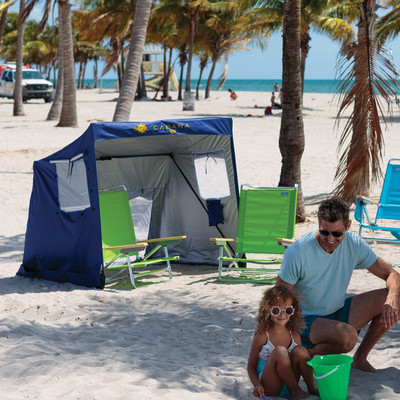 RIO Brands Beach Sol Cabana Portable Sun Shade Tent, Standard, Blue