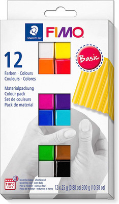 Ofenhärtende Modelliermasse FIMO Soft in Basic Farben, Weich Und Geschmeidig, Sp