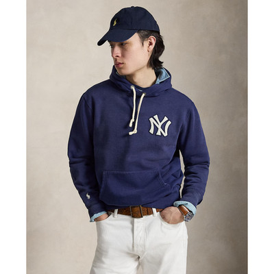 New York Yankees Polo Ralph Lauren Fleece Hoodie Men's Size M Navy