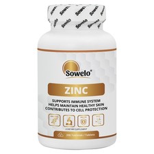 Zinc Tablets – 150% RDI per Tablet, Immune Support & Antioxidant – Sowelo