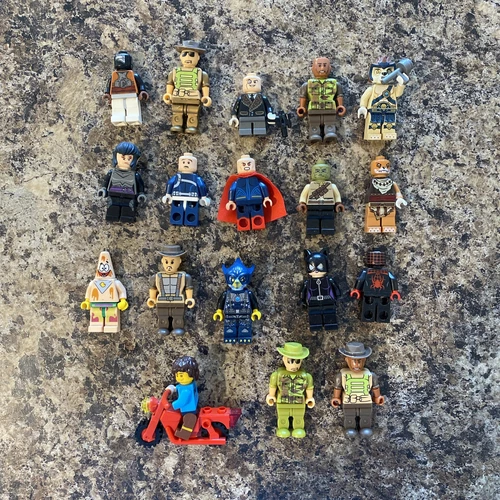Lego Mini Figure Lot Of 18- Superhero’s, Villains, Patrick, Etc. 