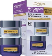 L’Oréal Paris Hyaluron Expert Day Cream+Night Cream, 100 ml | Free Shipping