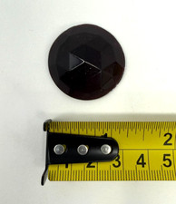 32mm faceted glass jewel - Deep Red - for stained glass