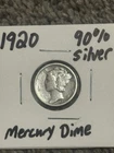 🔥🔥1920 Mercury 10c Dime 90% Silver NICE COIN🔥🔥