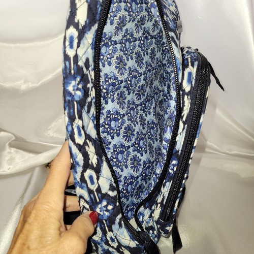 Mochila/bolso de hombro Vera Bradley azul Ikat Island tamaño completo con etiquetas... - Imagen 5 de 8