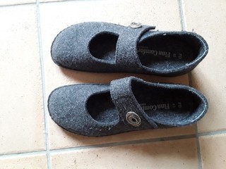 Finn Comfort Damen Hausschuhe Ramsau Wollfilz anzhrazit Gr. 41
