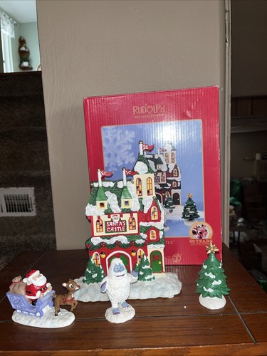 Dept 56 Rudolph 4 Pc Set Santa's Castle 50 Years With Box