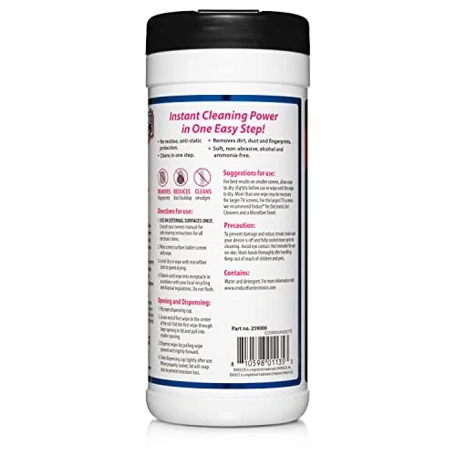 Endust Electronics Cleaning Wipes for Screens and Devices Streak Free 1 Count Foto 3 de 4