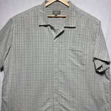 The Foundry Supply Co. Men's Green Plaid Textured SS Button Up Shirt 4XL