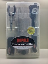 Rapala Fishermans Kit Filet Knife Pliers Case Clipper Lanyard Clear Storage Case