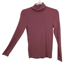 J Crew Pink Cotton Turtleneck Pullover Women Size Small Regular