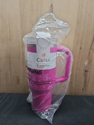 CIRKUL® Cirkul Tumbler 40oz All-Day StrawSip™ Stainless Steel Brink Bright Pink Tumbler