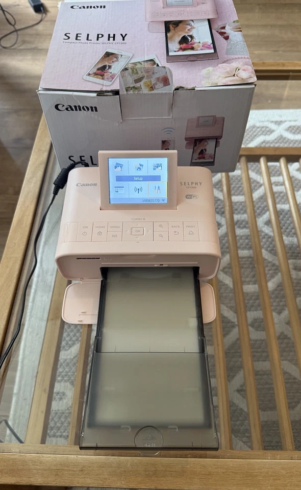 Canon SELPHY CP1300 Pink Inkjet Wireless Wifi Portable Photo Printer-BOXED MINT  - Image 4 of 4