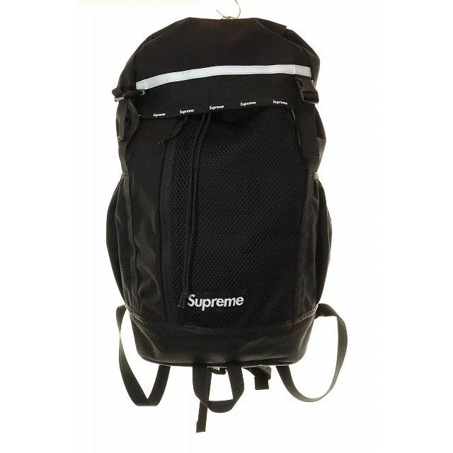 Sac à dos Supreme 24AW noir sac à dos boîte logo marque vintage 16 x 11 x 6,3 pouces