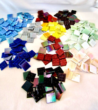 Glass Tiles for Mosaics - Large Squares - Ten Beautiful Colors 
